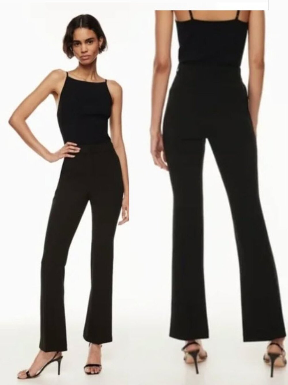 Babaton Program Pant Black Flare Trouser Size 6 Tall Careercore